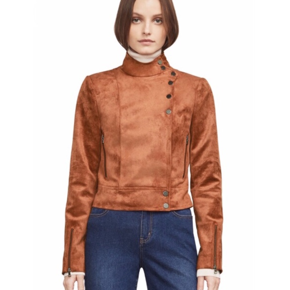BCBGMAXAZRIA Faux Suede Jacket